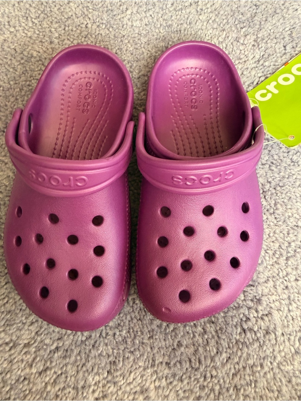 CROCS Kids Clogs in Bright Purple